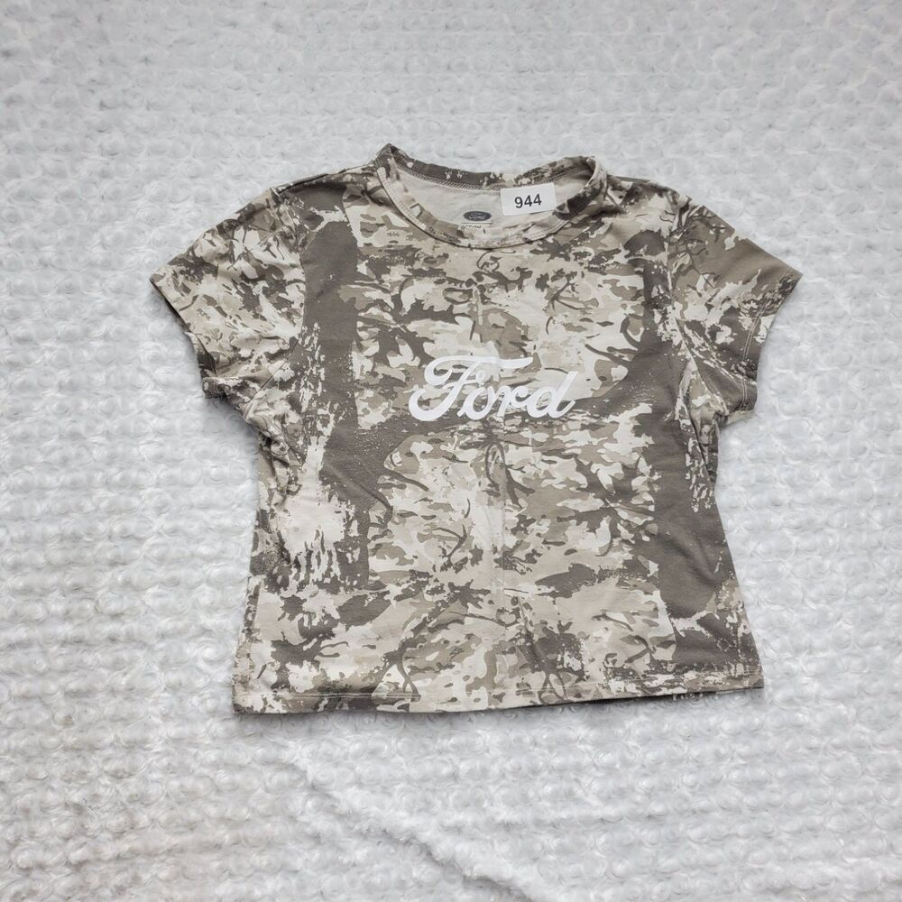 Hybrid Ford T-Shirt Baby L Gray Crew Neck Short Sleeve Stretch
